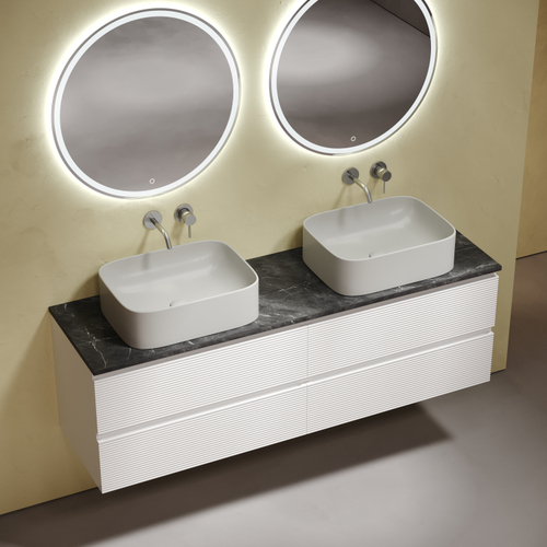 Sancos Столешница для ванной комнаты из керамогранита SANCOS Black Sky 1600х460 без отверстия под смеситель, арт.TT160A1