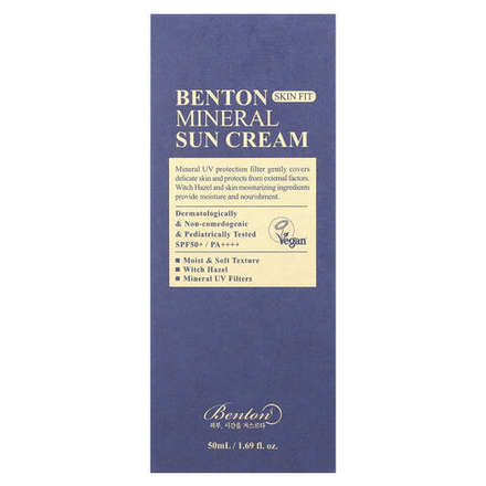 Benton, Минеральный солнцезащитный крем Skin Fit, SPF 50 / PA ++++, 50 мл (1,69 жидк. унц.)