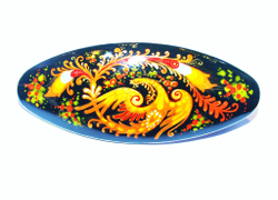 Заколка с ручной росписью Палех "Жар-птица"