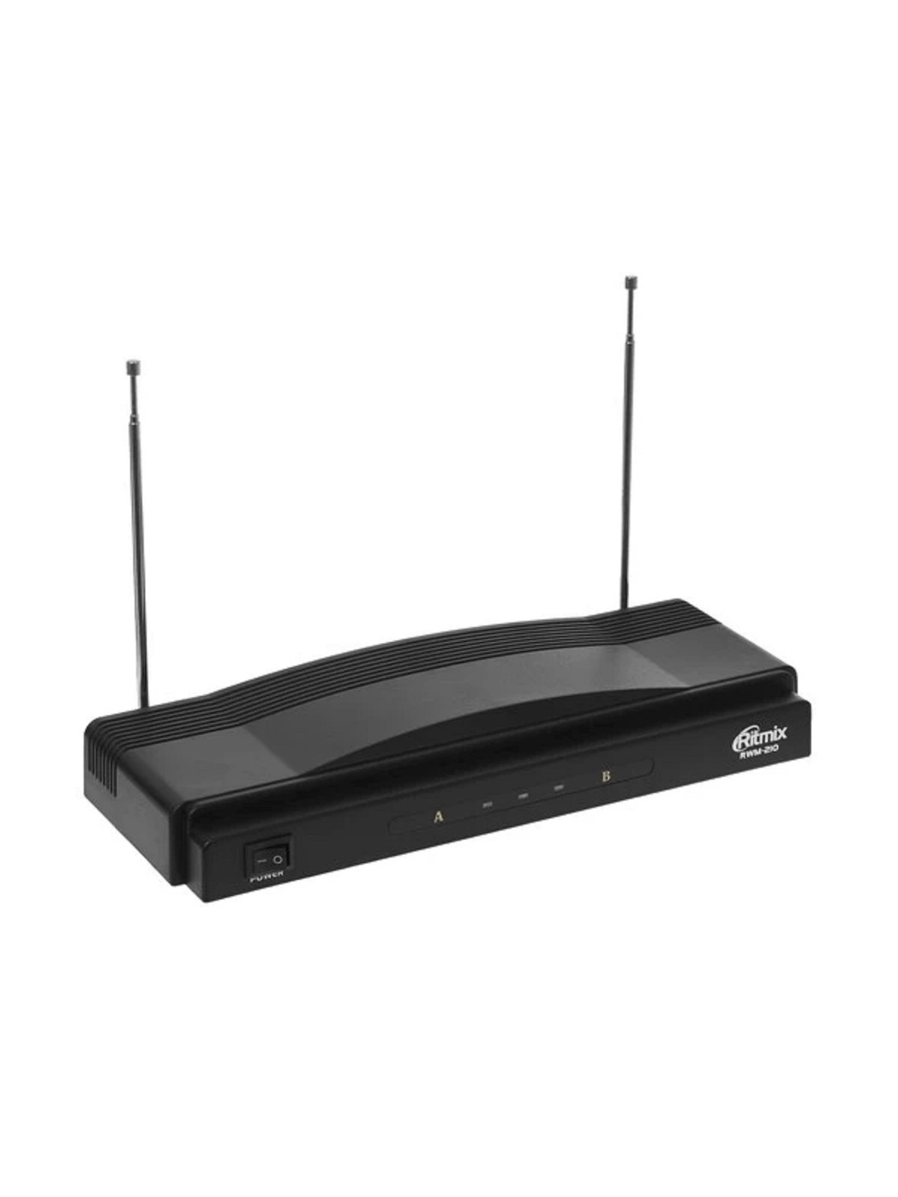 RITMIX RWM-210 {2 микрофона: 87.5 МГц - 92 МГц; раб. частоты: 100 Гц - 10 000 Гц;Чувств.: -30 дБ +/-3 дБ; пит. системы: AC 220 в  / 500 мА}