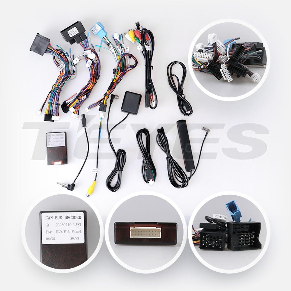 Магнитола для BMW 3 E46 1998-2004 (любая комплектация, рамка с кнопками и крутилками, рамка LUX) - FarCar монитор 12.3" 2K QLED на Android 14, TS10, CarPlay, 4G SIM-слот