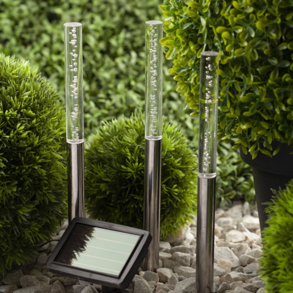 Светильник уличный ЭРА ERASF024-21 Пузырьки на солнечной батарее 3 шт 38 см | Садовые декоративные светильники