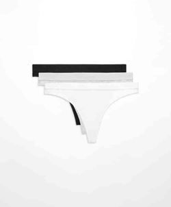 OYSHO Набор из трех трусиков, черный