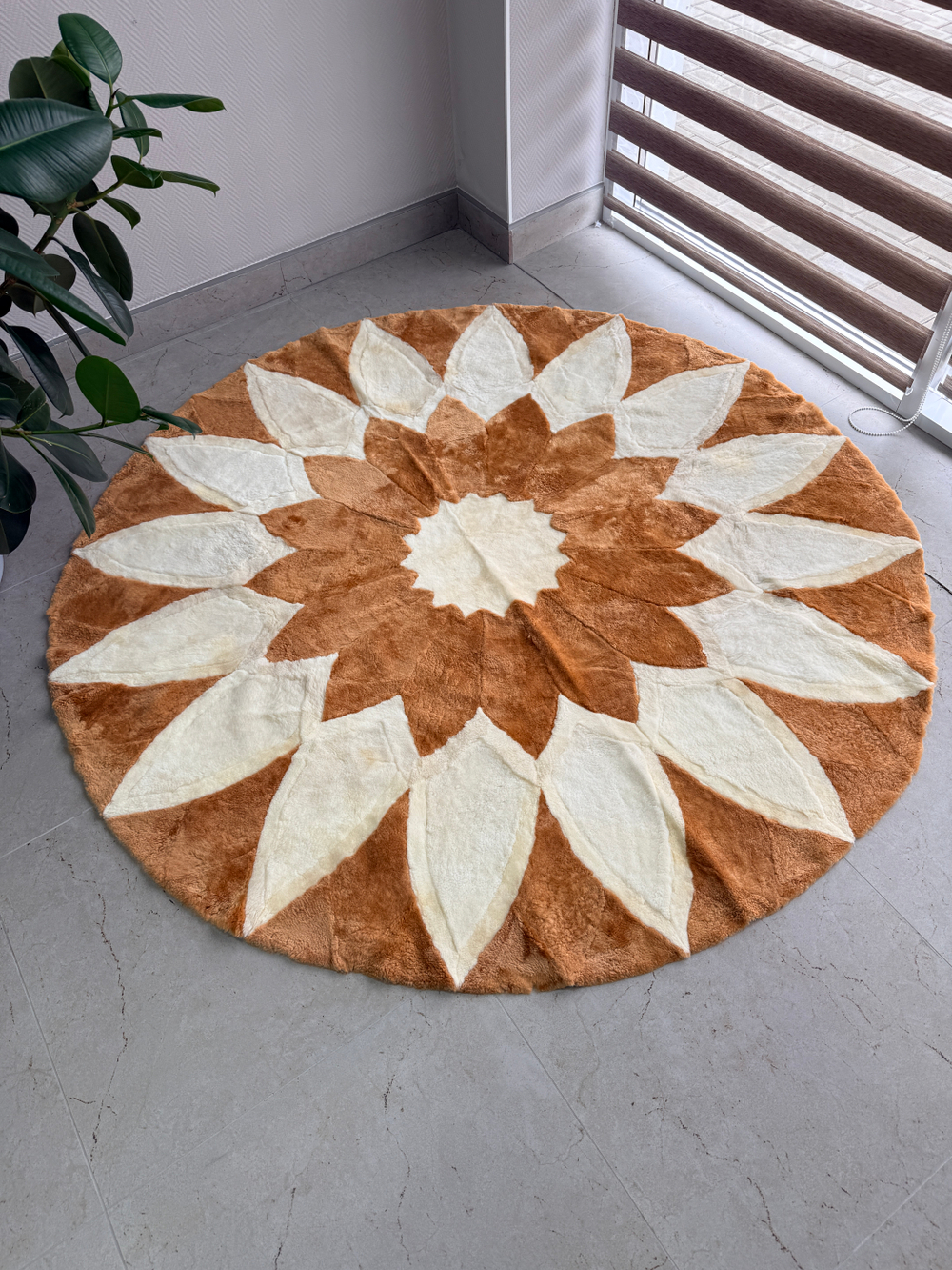 Ковер шкура натуральная овчина меховой