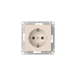 Atlas Design розетка с заземлением без шторок, 16А, мех., быстрозажим. клем., Бежевый