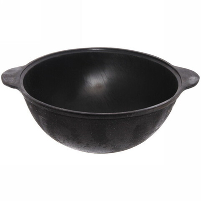 Казан чугунный 7 литров с крышкой с плоским дном