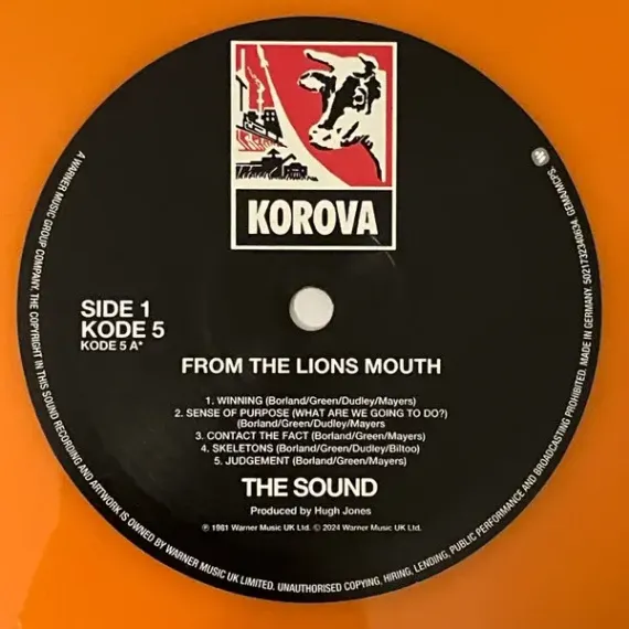 The Sound – From The Lions Mouth (Orange) LP