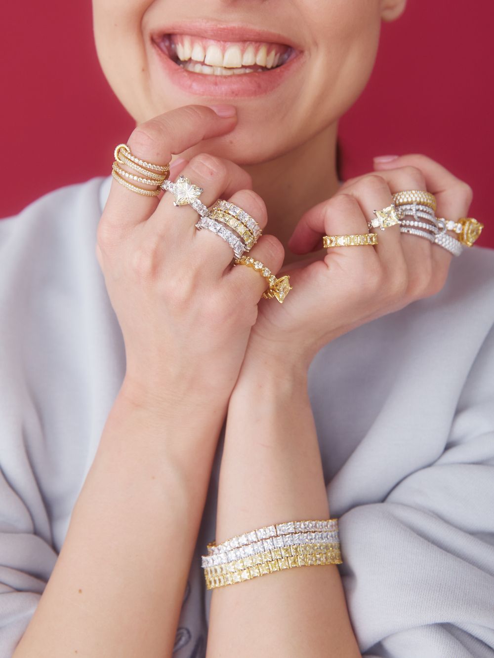 TENNIS SQUARE BRACELET 04 LEMON