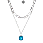 Колье Fiore Luna Aquamarine LN6103 S