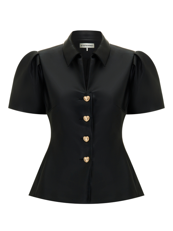 Жакет приталенный Odri black love, черный