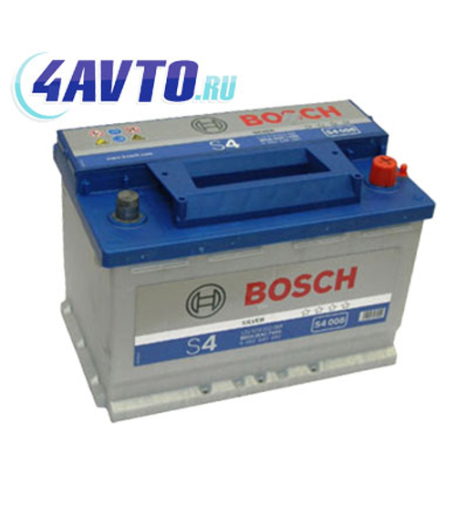 АКБ 6СТ-74 А.ч., о.п., R+, BOSCH S4 (S40 080) (574 012)