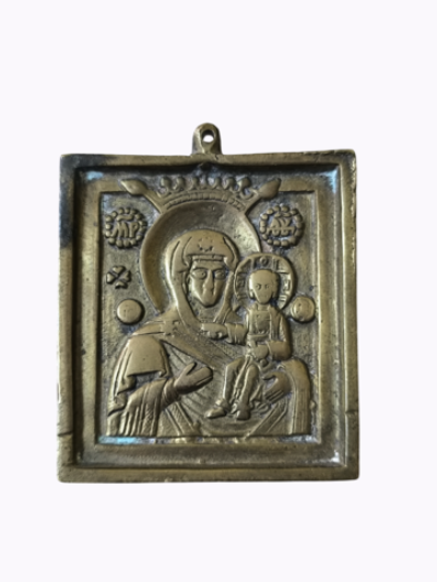 Икона "Образ Смоленской Богоматери в короне" - 19 век