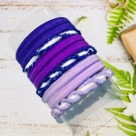 Резинки для волос детские в тубе 9шт «ЗАБАВА», спиральки, цвет фиолетовый / сиреневый, d-4см (наклейка Кокетка)