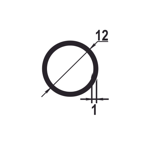 Труба круглая Лука 12*1 ТКр 03.2000.504л бронза