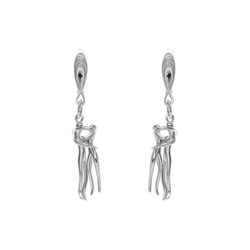 "Парочка" серьги в серебряном покрытии из коллекции "Цирк" от Jenavi с английским замком