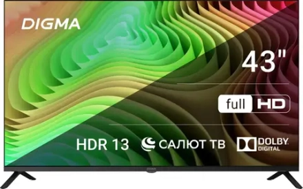 Телевизор 40" Digma DM-LED43SBB36, FULL HD, черный