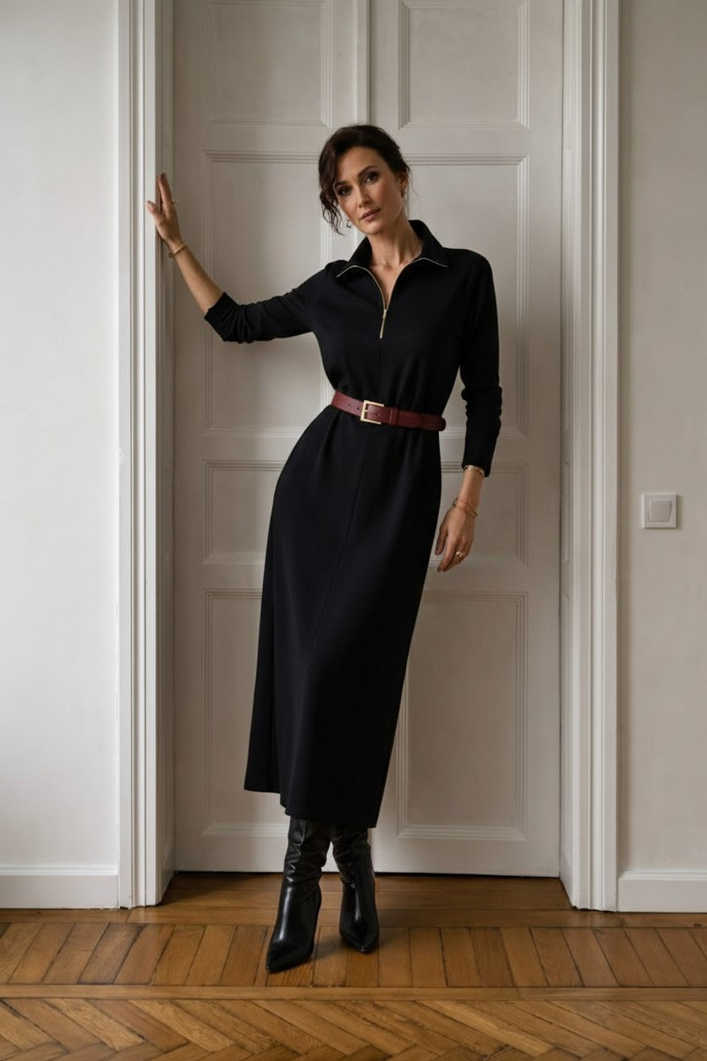 Платье трикотажное оверсайз кроя трапеция