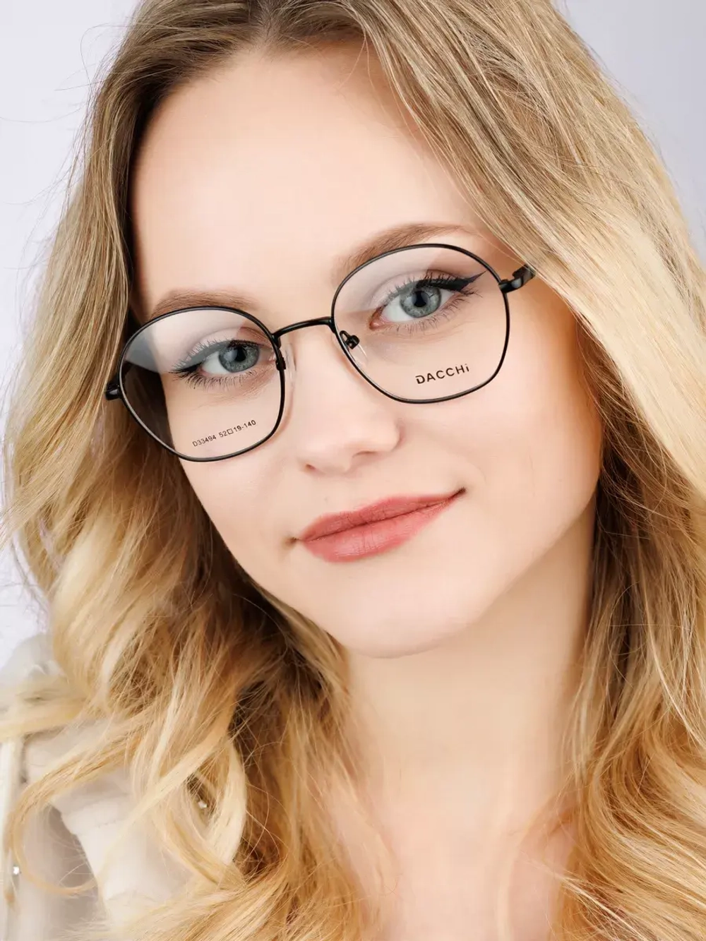 Оправа для очков для зрения женская металлическая круглая