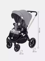 Коляска детская MOWBaby "ZOOM"PU (2в1) RA086 Silver Beige