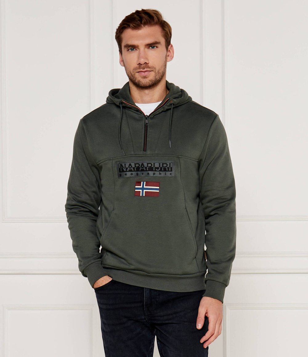 Худи Burgee Napapijri - оливковый (NP0A4I5E)