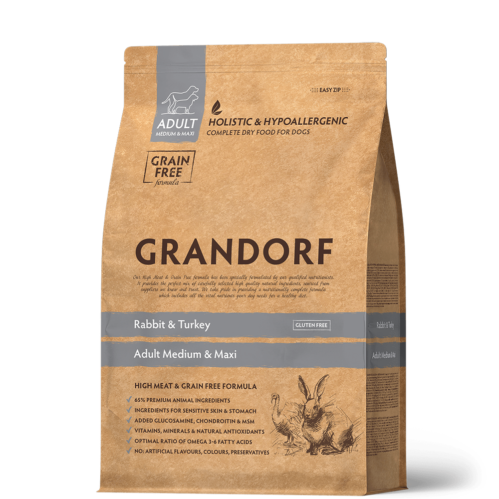 GRANDORF кролик с индейкой для всех  пород 3 кг