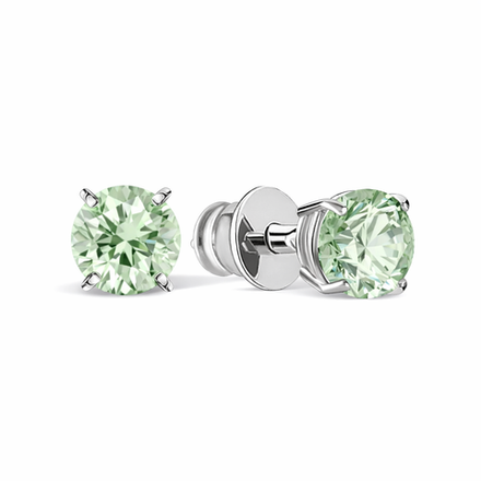 Серьги Вальс с зеленым аметистом