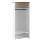 Шкаф для одежды распашной с полками и штангой Дуб крафт золотой/Белый 95,4х52,3х210 см