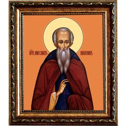 Михаил Малеин преподобный Игумен. Икона на холсте.