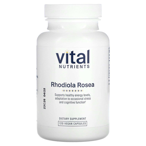 Vital Nutrients, Родиола розовая, 120 веганских капсул (200 мг на капсулу)