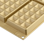 Форма для приготовления вафель waffel classic силиконовая золотая
