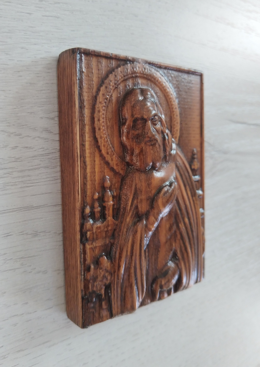 Деревянная икона Серафим Саровский