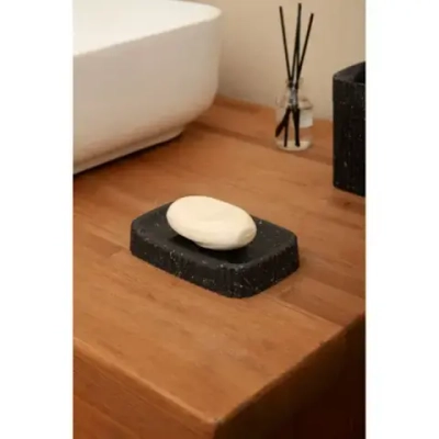 Мыльница VELVET 13,8*8,7*2,5см черный гранит