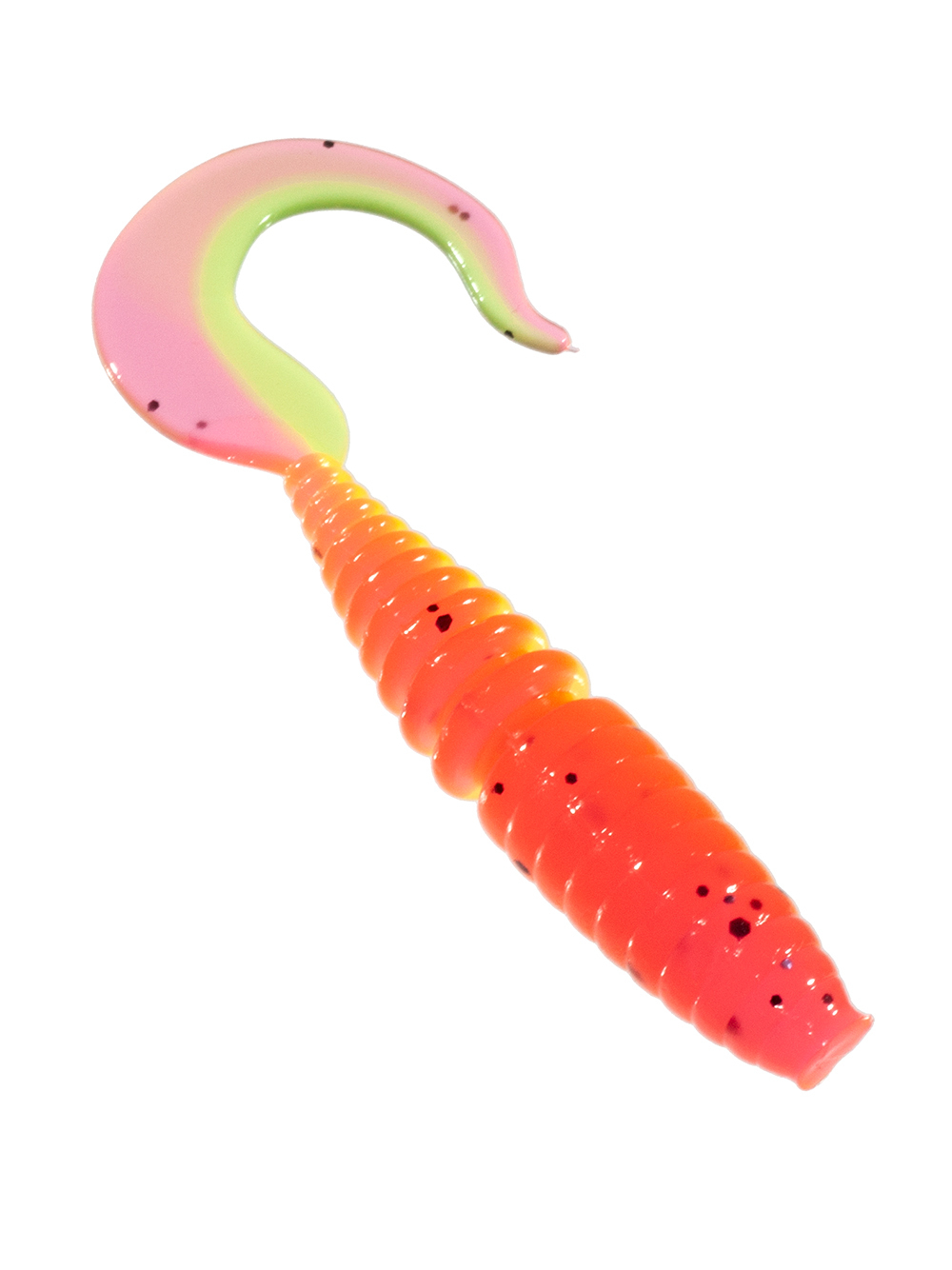 Приманка ZUB-TWIST  75мм(3")-6шт, (цвет 023) желтый верх-розовый низ