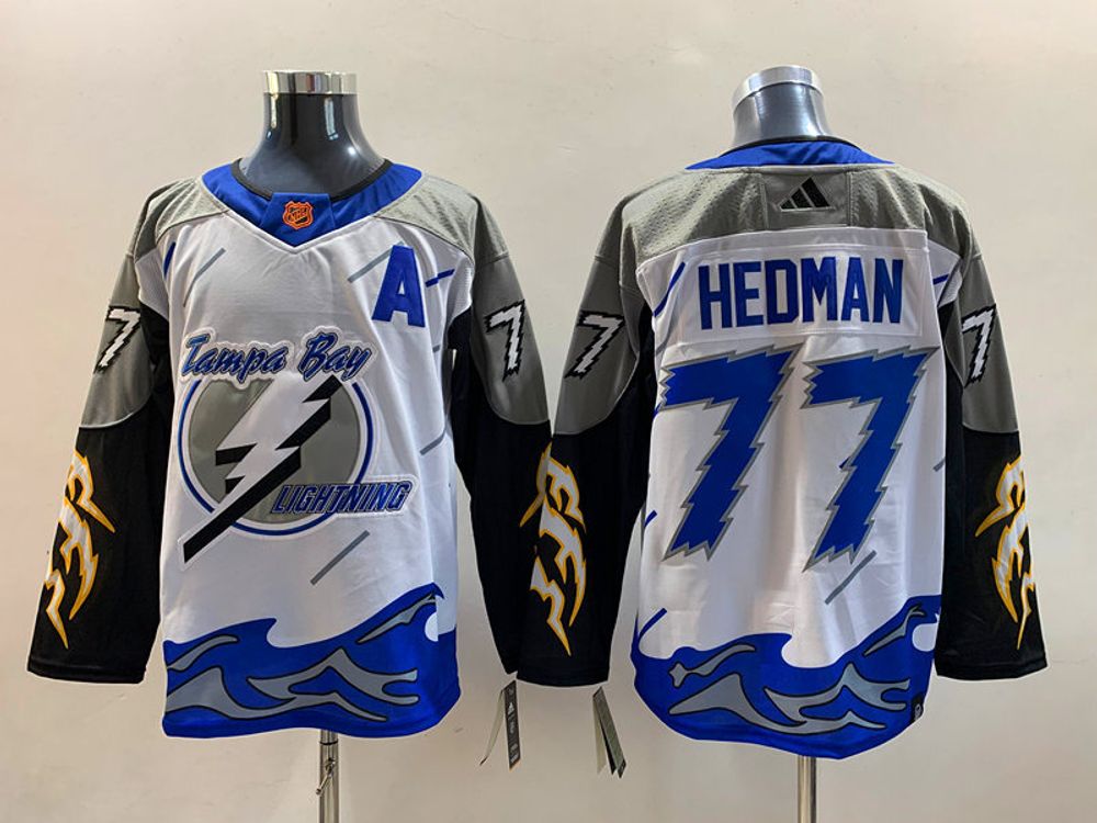 Купить хоккейный свитер НХЛ  Виктора Хедмана Tampa Bay Lightning в Москве - ADIDAS REVERSE RETRO 2022