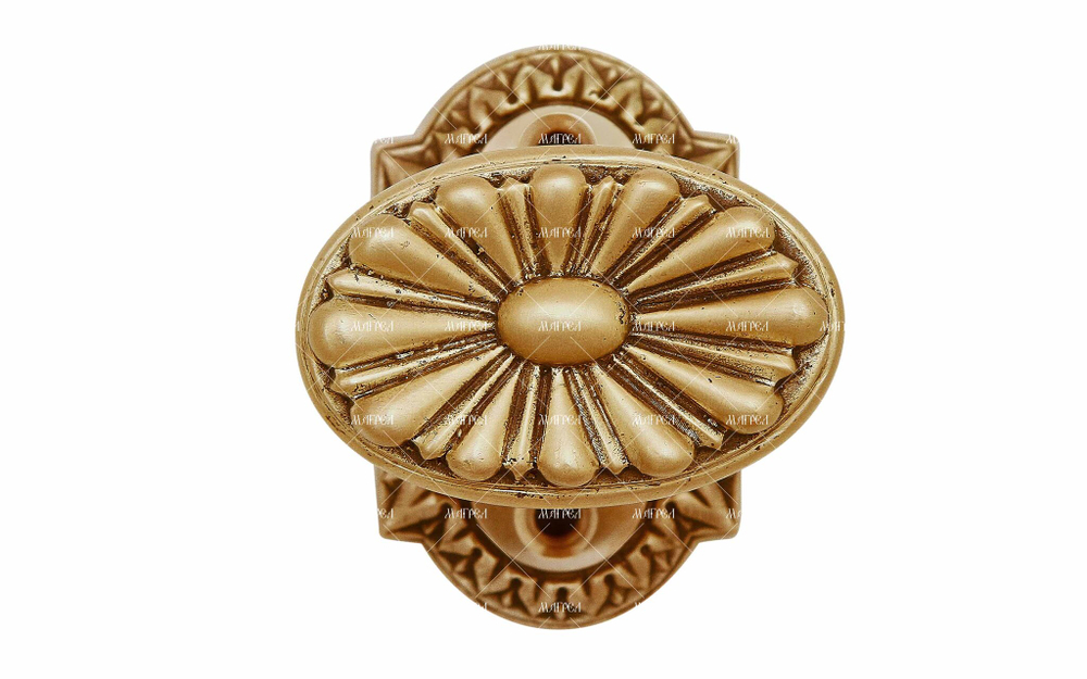 Ручка оконная поворотная Солнце латунь