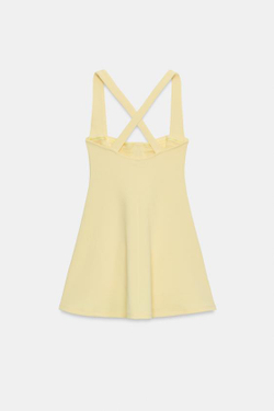 ZARA КОРОТКОЕ ПЛАТЬЕ В СКЕЙТЕРСКОМ СТИЛЕ, ЖЕЛТЫЙ