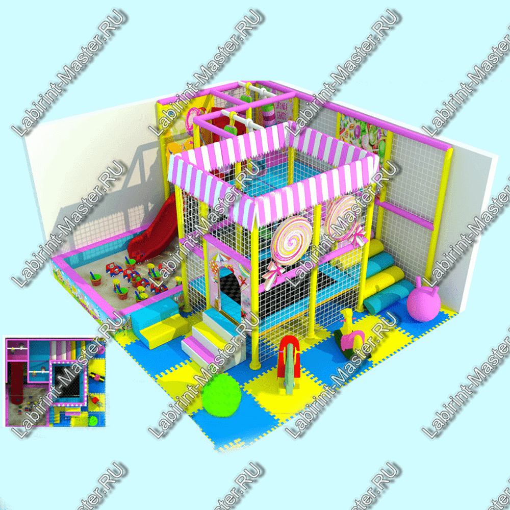 Детский игровой лабиринт «Карамельный мир»