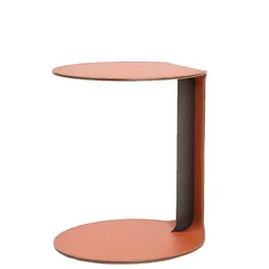 Журнальный столик 4500, металл, коричневая экокожа