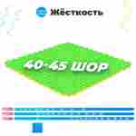 ЭВА-плитка зелёно-жёлтая 100×100×2,5 см - мягкий коврик-пазл, ромбы, 10 шт.