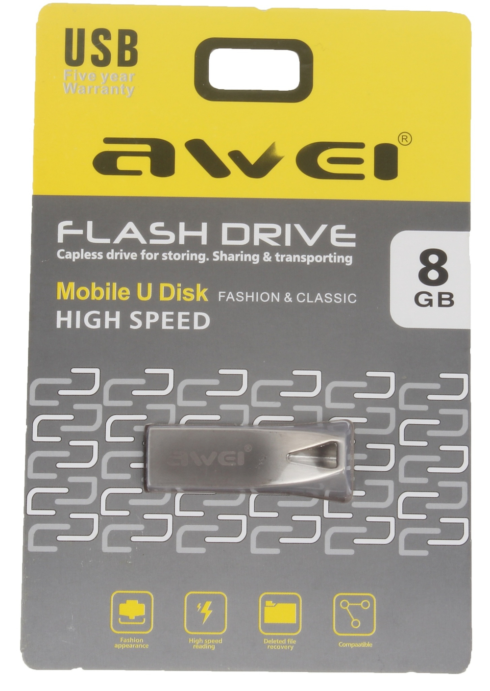 USB Флешка 4GB Awei, USB 3.0, металлическая