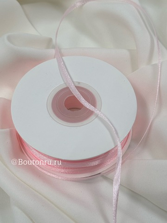 Лента атласная розовая 3 мм