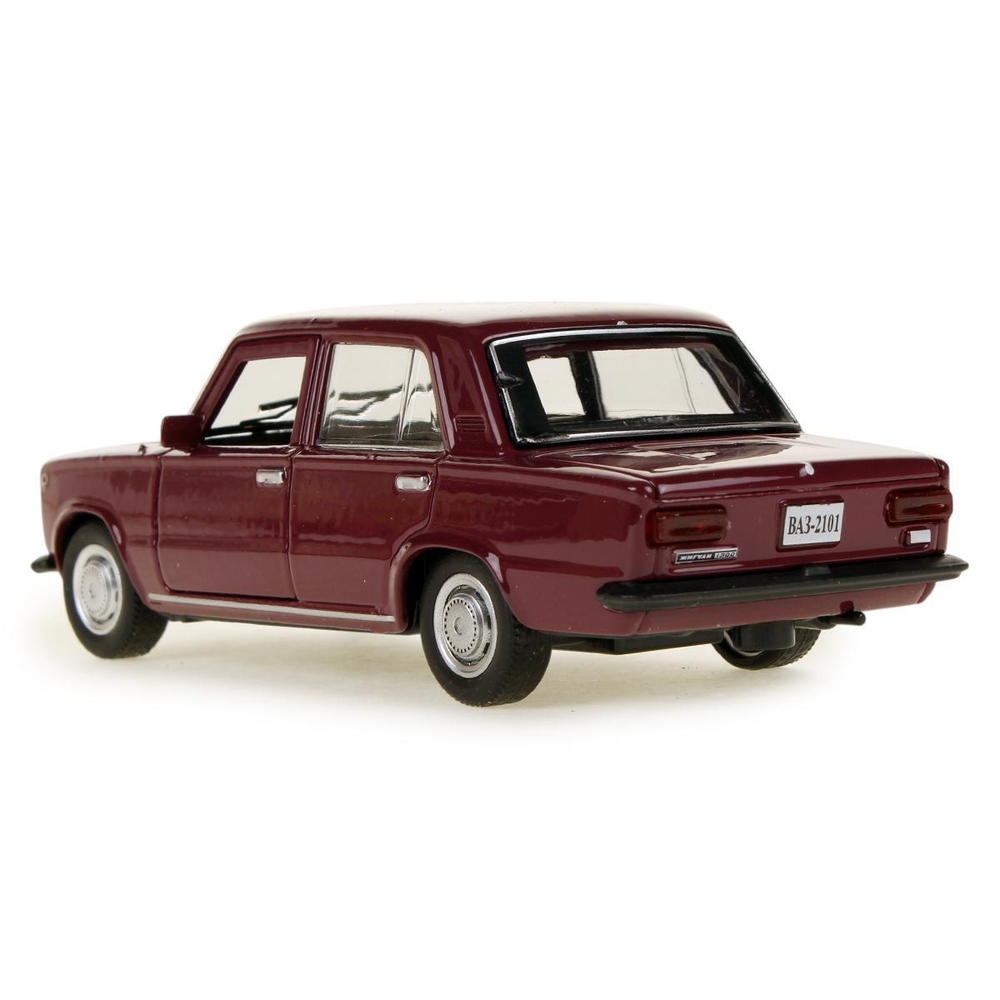Модель ин. мет. "Ваз-2101" 12см, двери, багаж, фиолетовый, коробка 2101-12-PRL (Технопарк)