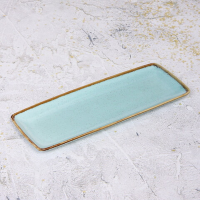 Блюдо керамическое «Tiffany Blue» 31*12*2см