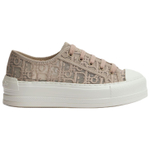 DIOR Walk"n"Dior Oblique Trench Low top Canvas Shoes 4.5cm Women"s Brown