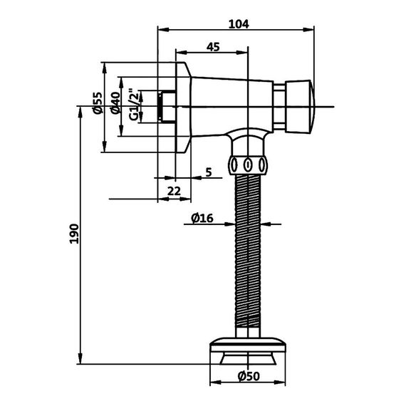 Кран для писсуара SANTEK ГАЛА нажимной 1.WH30.2.089 купить в Москве и Московской области по низкой цене с доставкой по России — (1) Кран для писсуара SANTEK ГАЛА нажимной 1.WH30.2.089 — (1)
