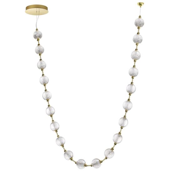 5008/80L L-VISION ODL23 591 золотой/прозрачный/металл/акрил Подвес бусы LED 80W 4000K 4400лм CRYSTAL