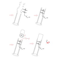 Торшер светильник Rivoli Bianca D7041-502 1 * Е27 60 Вт классика