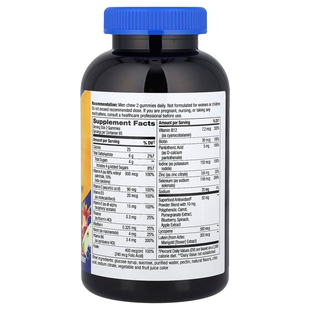 Nature's Way, Alive! ® жевательные мармеладки для мужчин старше 50 лет, с фруктами, 130 жевательных таблеток