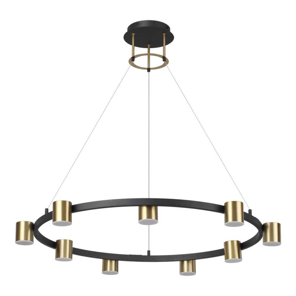 6532/58L LEDIO LN23 000 чёрный, латунь Светильник подвесной с ПДУ LED 58W 3000-6000K 220V FLINT