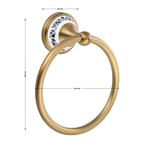 Держатель полотенца BRIMIX кольцо БРОНЗА 94147